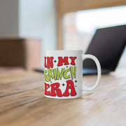 Funny in My Grinch Era Mug, Christmas Coffee Cup, Holiday Tea Mug, Sarcastic Hot Cocoa Mug, Gift for Grinch Lover, Ceramic Drinkware