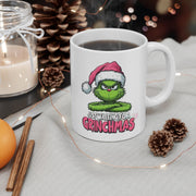Funny Grinch Coffee Mug - Gift for Christmas, White Ceramic Cup, 11oz, Novelty Tea Mug, Holiday Drinkware, Unique Office Mug