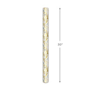 Gold Christmas Wrapping Paper Roll -3 Rolls 43cm x 3m, Metallic & Polka Dot Patterns for Gifts, Weddings  More
