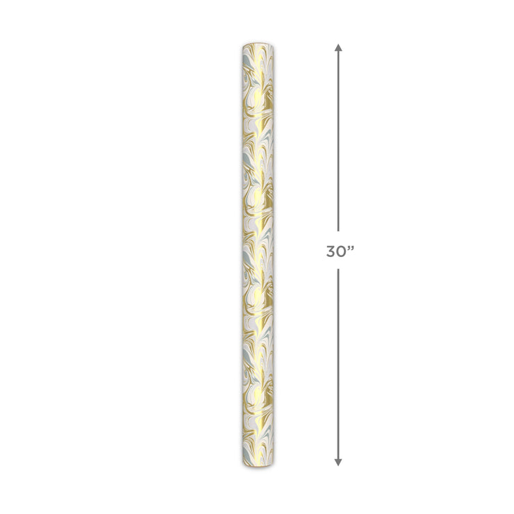 Gold Christmas Wrapping Paper Roll -3 Rolls 43cm x 3m, Metallic & Polka Dot Patterns for Gifts, Weddings  More