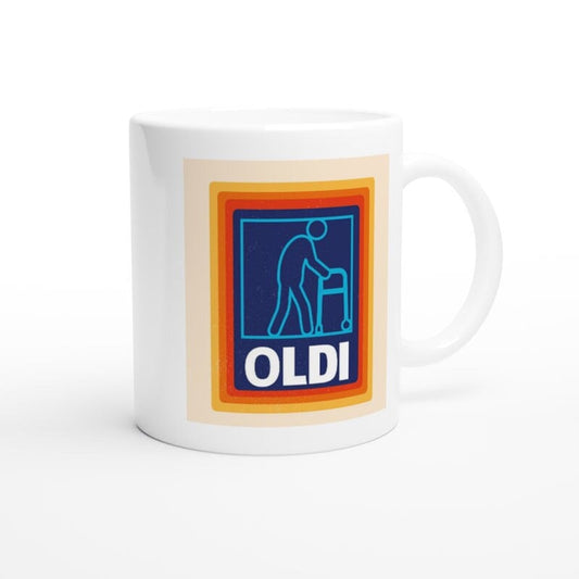 Oldi Mug - Funny Gift for Dad, Grandad , granma  - Quirky Coffee Mug Gift for Him - novetly mug