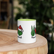 Grinch Coffee Mug, peace love grinch Funny Christmas 11oz Ceramic Cup - Holiday Gift for Coffee Lovers,Unique Xmas Present,