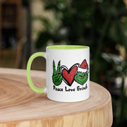Grinch Coffee Mug, peace love grinch Funny Christmas 11oz Ceramic Cup - Holiday Gift for Coffee Lovers,Unique Xmas Present,