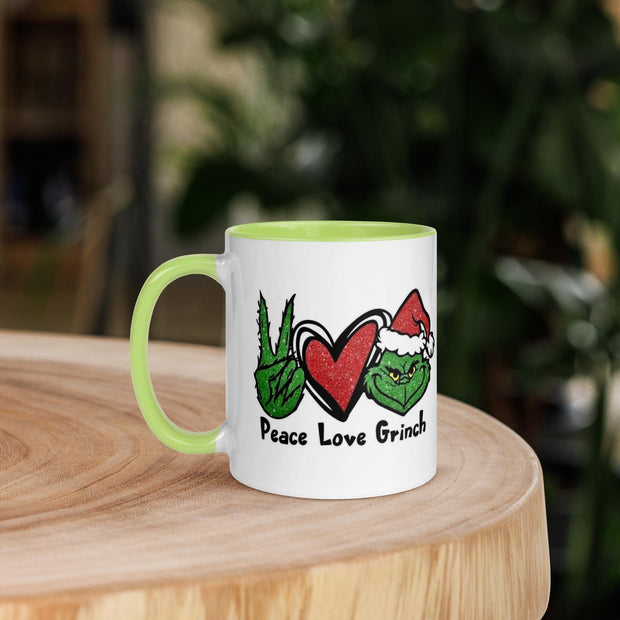Grinch Coffee Mug, peace love grinch Funny Christmas 11oz Ceramic Cup - Holiday Gift for Coffee Lovers,Unique Xmas Present,