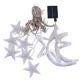 LED Stars Christmas Lighting, Expandable Light Curtain, Christmas Decoration Window with Remote Control and Hooks, 8 Modes, for Christmas