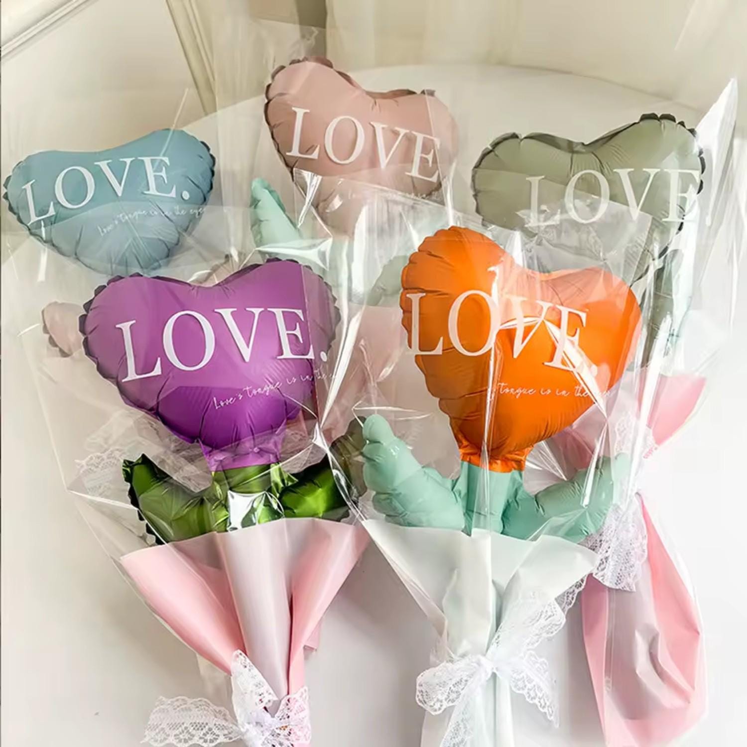 Mini Rose Flower Balloons 10pcs ,Rose Shaped Balloon for  Mother&#39;s Day\valentines  ,Valentines Day Wedding Decoration,  Party Supplies