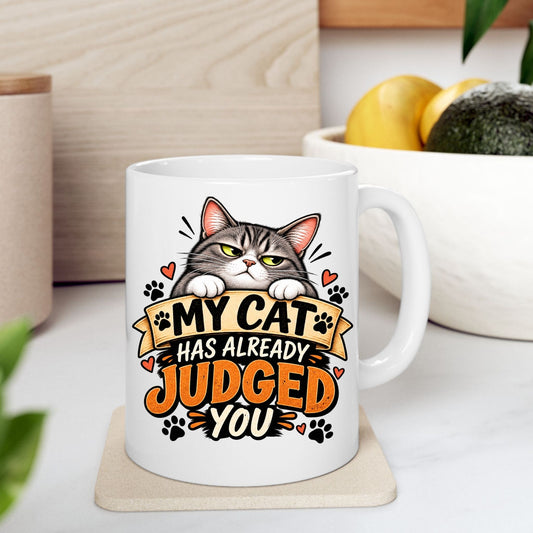 Printify Mug 11oz Accountant Mug — "Turning Panic Into Spreadsheets" Ceramic Coffee Cup (11oz )
