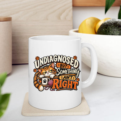 "Balanced? Unlike My Workload." Funny Office Scales Ceramic Mug (11oz)