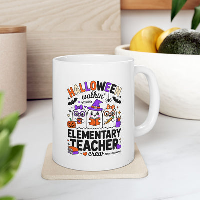 Halloween Elementary Teacher Ceramic Mug — Cute Spooky Classroom Gift (11oz)