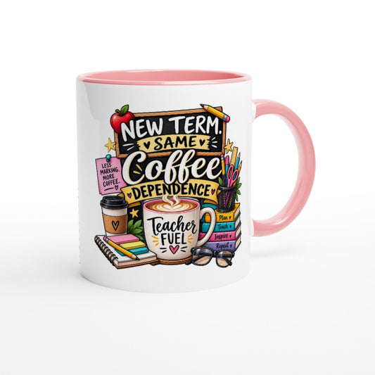 Printify Mug 11oz / Pink Gothic "Dark Roast Darker Mood" Accent Coffee Mug