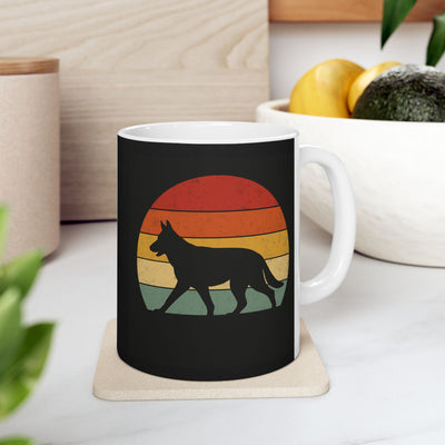 retro  Dog Mug – Coffee Cup Gift for Dog Lovers, Cute Animal Quote Ceramic Mug, Retro Style Tea Cup for Men & Women