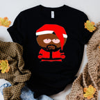 Printify T-Shirt Black / S southpark chef as santa, southpark  unisex t shirt ,fans of southpark