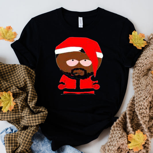 Printify T-Shirt Black / S southpark chef as santa, southpark  unisex t shirt ,fans of southpark