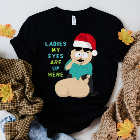 Printify T-Shirt Black / S southpark randy marsh with santa hat , fans of southpark shirt ,randy marsh shirt