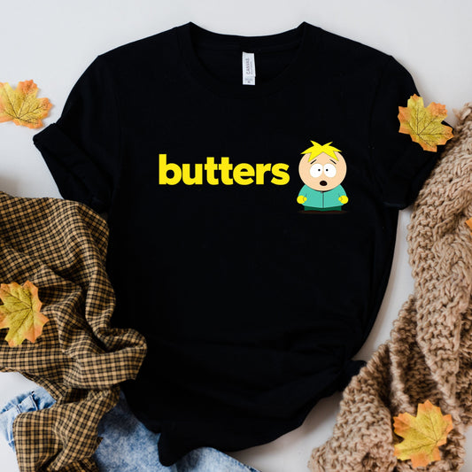 Printify T-Shirt Black / XS Butters Named T-Shirt — South Park Fan Tee