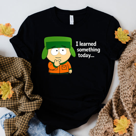 Printify T-Shirt Black / XS Kyle Broflovski South Park t shirt , i learned something today