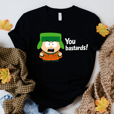 kyle broflovski  you bastards t shirt,souhpark themed shirt