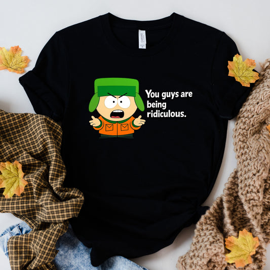 Printify T-Shirt Black / XS kyle broflovski  you guys are ridiculous t shirt, fans of southpark t shirt