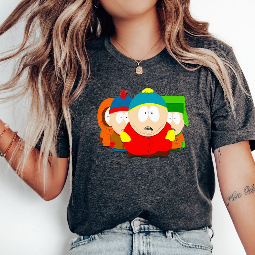 Printify T-Shirt southpark characters group portrait  t- shirt  , fans of southpark shirt