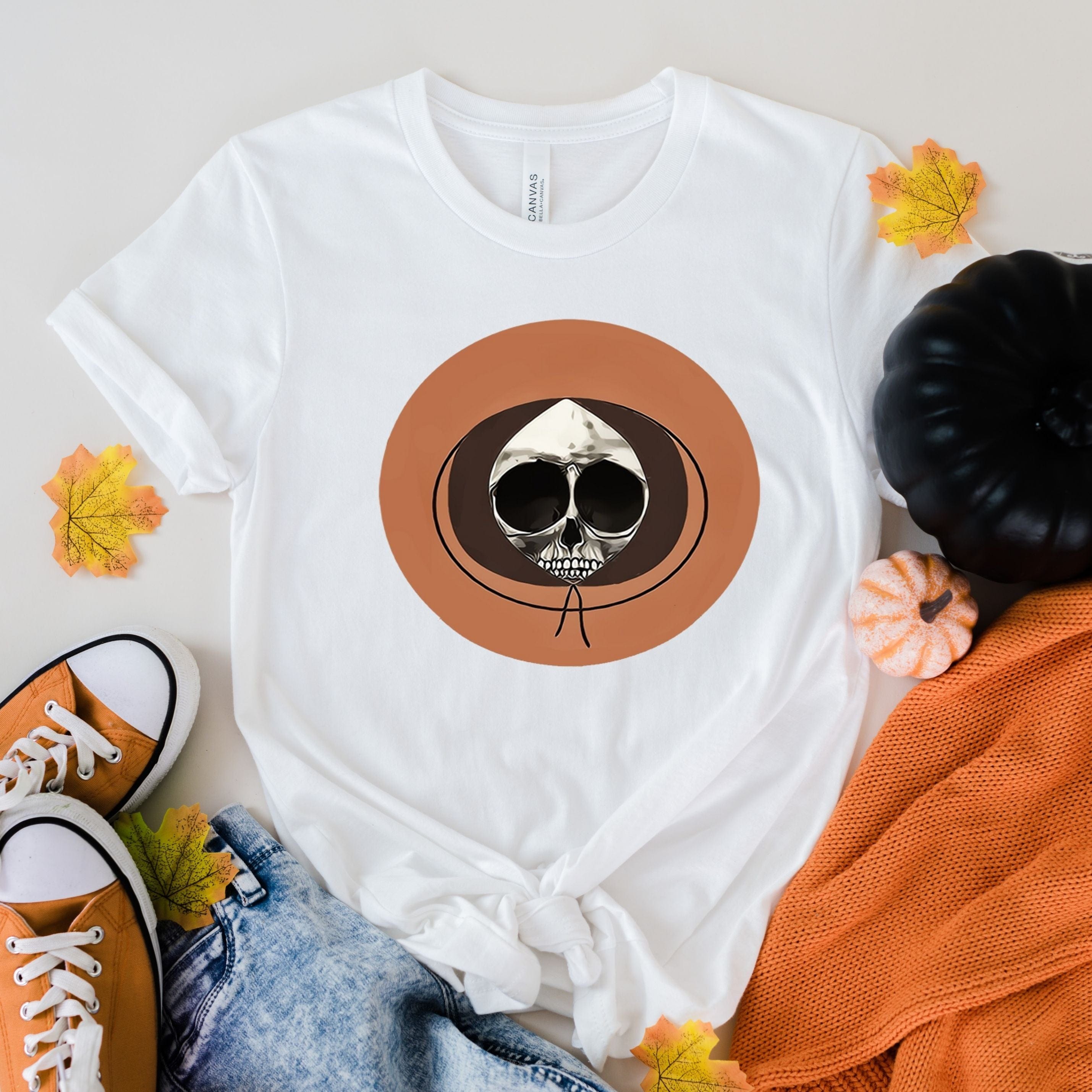 Printify T-Shirt southpark kenny skull  t shirt , fans of southpark