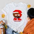 Printify T-Shirt White / S southpark chef as santa, southpark  unisex t shirt ,fans of southpark