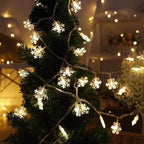 Williamsmugstore Christmas Snowflake String Lights Battery Powered,2/3/M Christmas Winter Decor String Lights 10/20/ LED Fairy Lights, for Christmas Garden