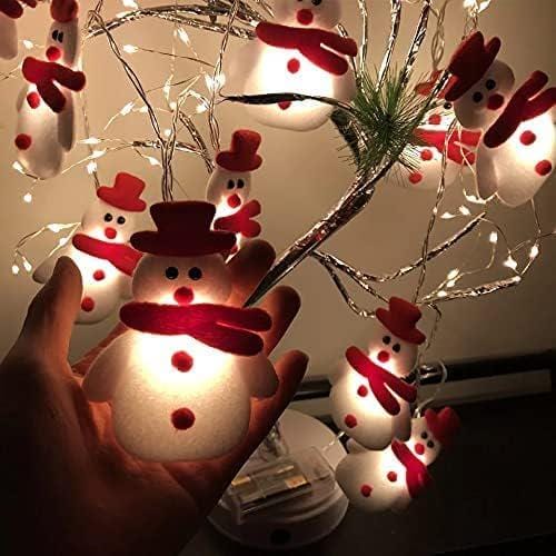 Williamsmugstore Christmas Snowman String Lights - Santa Claus String Battery Operated Lights with 10 LEDs,for Indoor Outdoor Christmas Tree Gardn