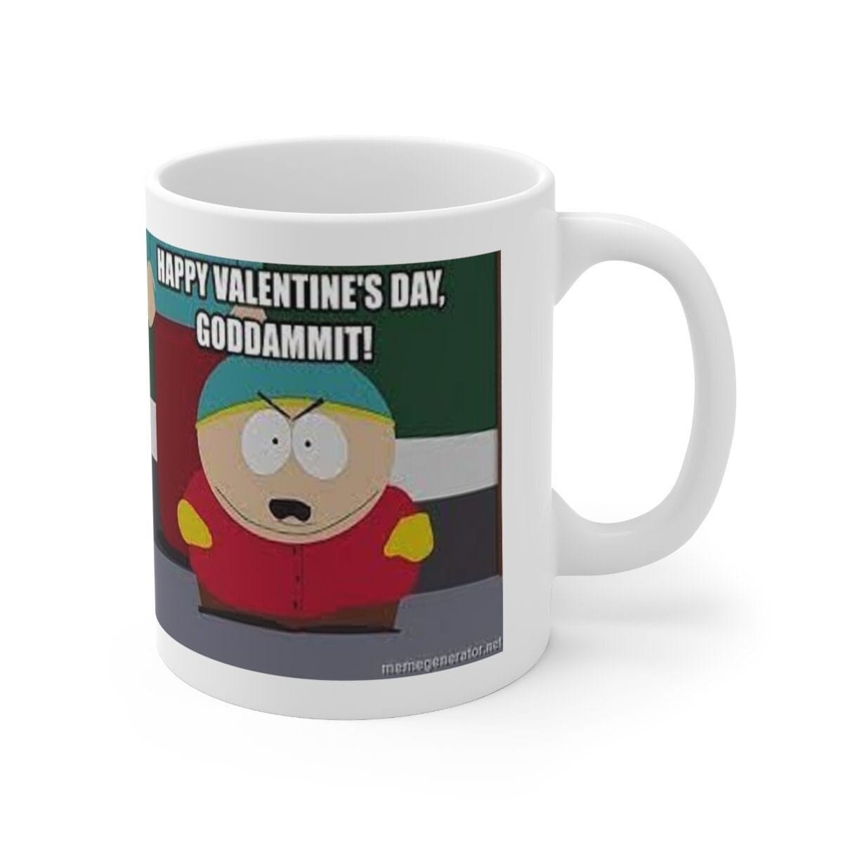 Williamsmugstore eric cartman happy valentines god damm it,southpark mug gift