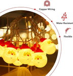 Williamsmugstore LED Santa Claus String Lights, 3M 20 LED Christmas Decoration Light, Santa Claus String Light for Home Christmas Garden Room and Decor