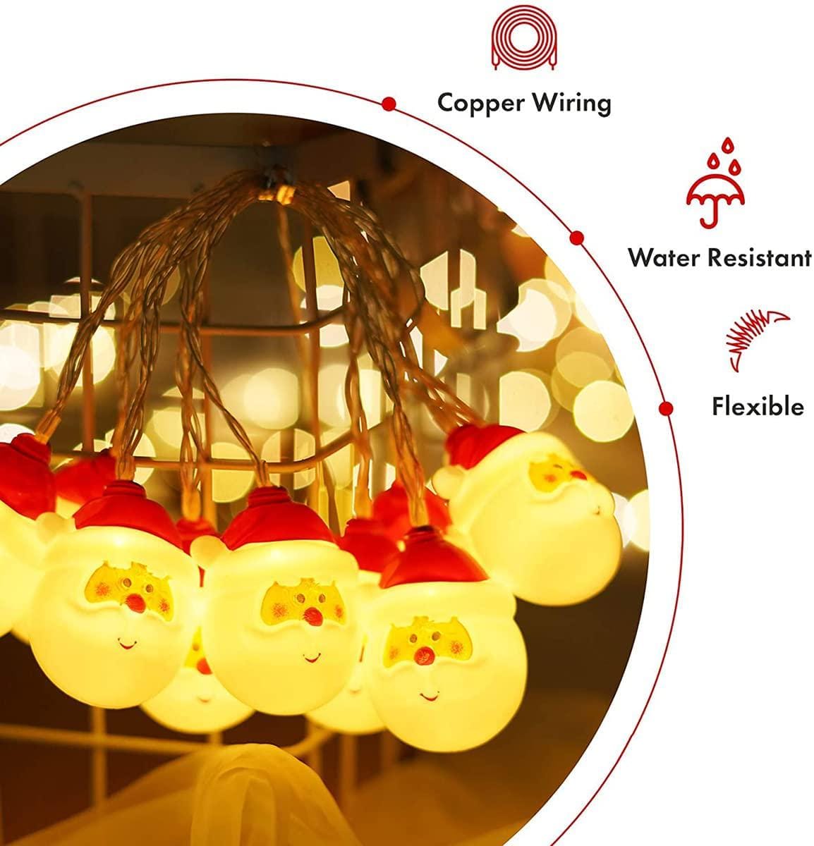Williamsmugstore LED Santa Claus String Lights, 3M 20 LED Christmas Decoration Light, Santa Claus String Light for Home Christmas Garden Room and Decor