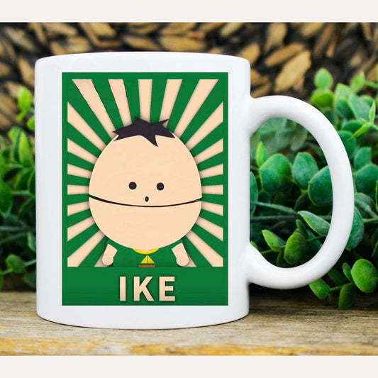 williamsmugstore Mugs 11oz Funny south park Ike Inspired Cartoon Mug, Parody Coffee Cup, Minimal Cartoon Style Ceramic Mug