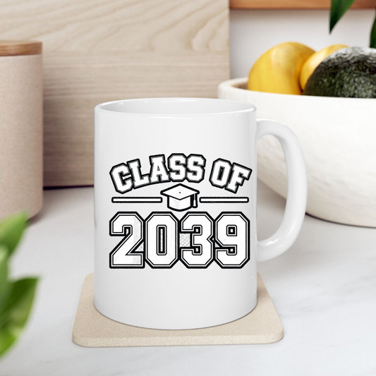williamsmugstore Mugs Class of 2039 Graduation Mug – Future Graduate Keepsake,11oz ceramic mug