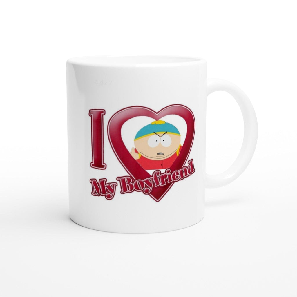 Williamsmugstore MUGS eric cartman happy valentines  i love my boyfriend - White 11oz Ceramic Mug