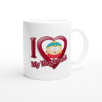 Williamsmugstore MUGS eric cartman happy valentines  i love my boyfriend - White 11oz Ceramic Mug
