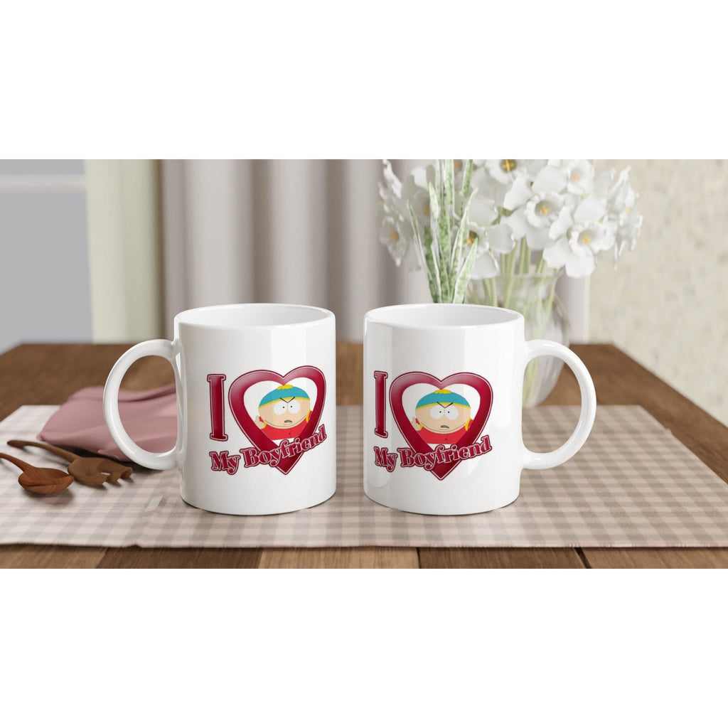 Williamsmugstore MUGS eric cartman happy valentines  i love my boyfriend - White 11oz Ceramic Mug