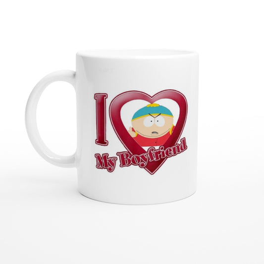 Williamsmugstore MUGS eric cartman happy valentines  i love my boyfriend - White 11oz Ceramic Mug