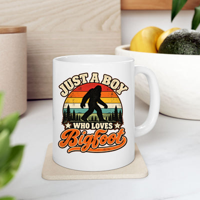 Just a Boy Who Loves Bigfoot Mug - Sasquatch Gift for Kids