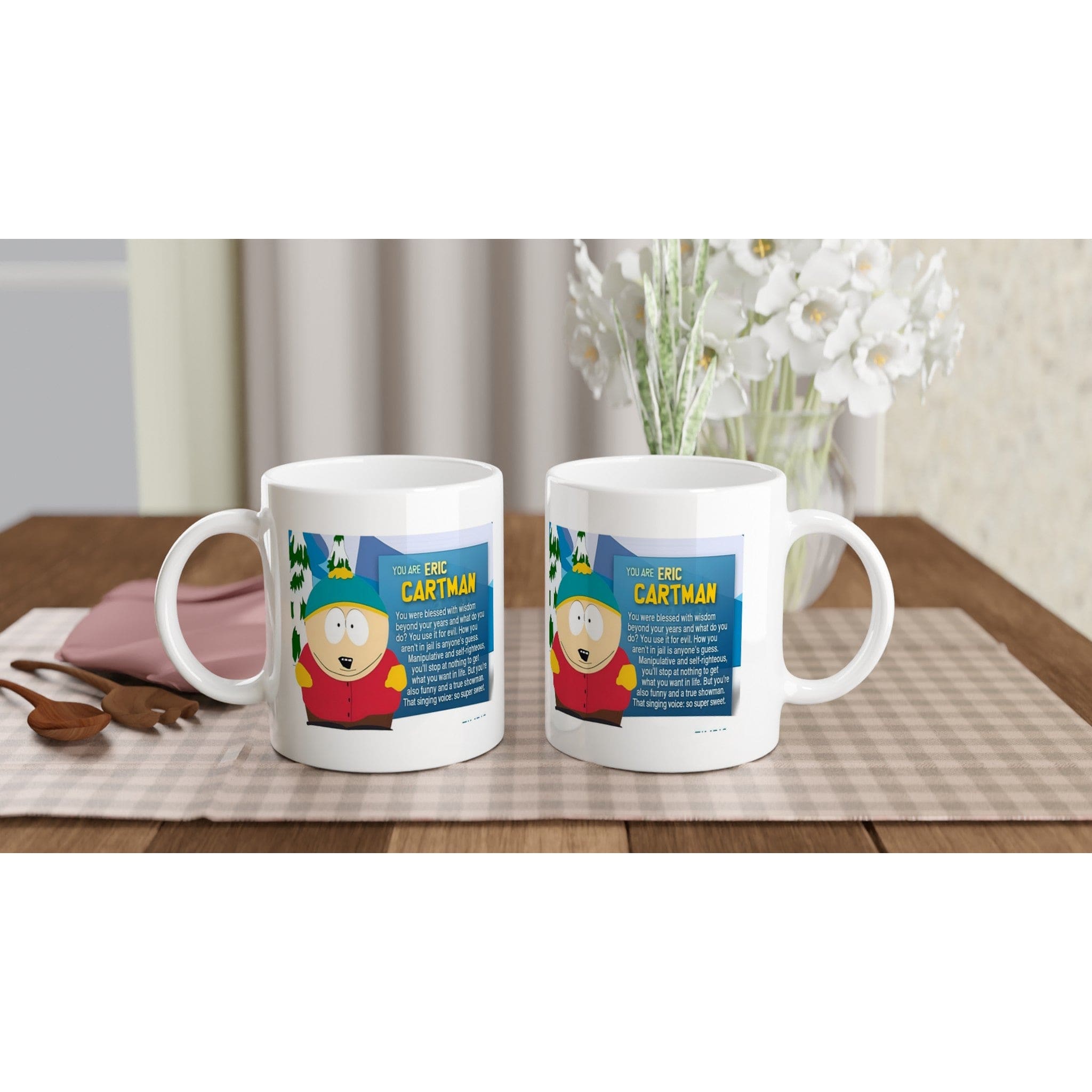 Williamsmugstore Print Material eric cartman  southpark  ,White 11oz Ceramic Mug