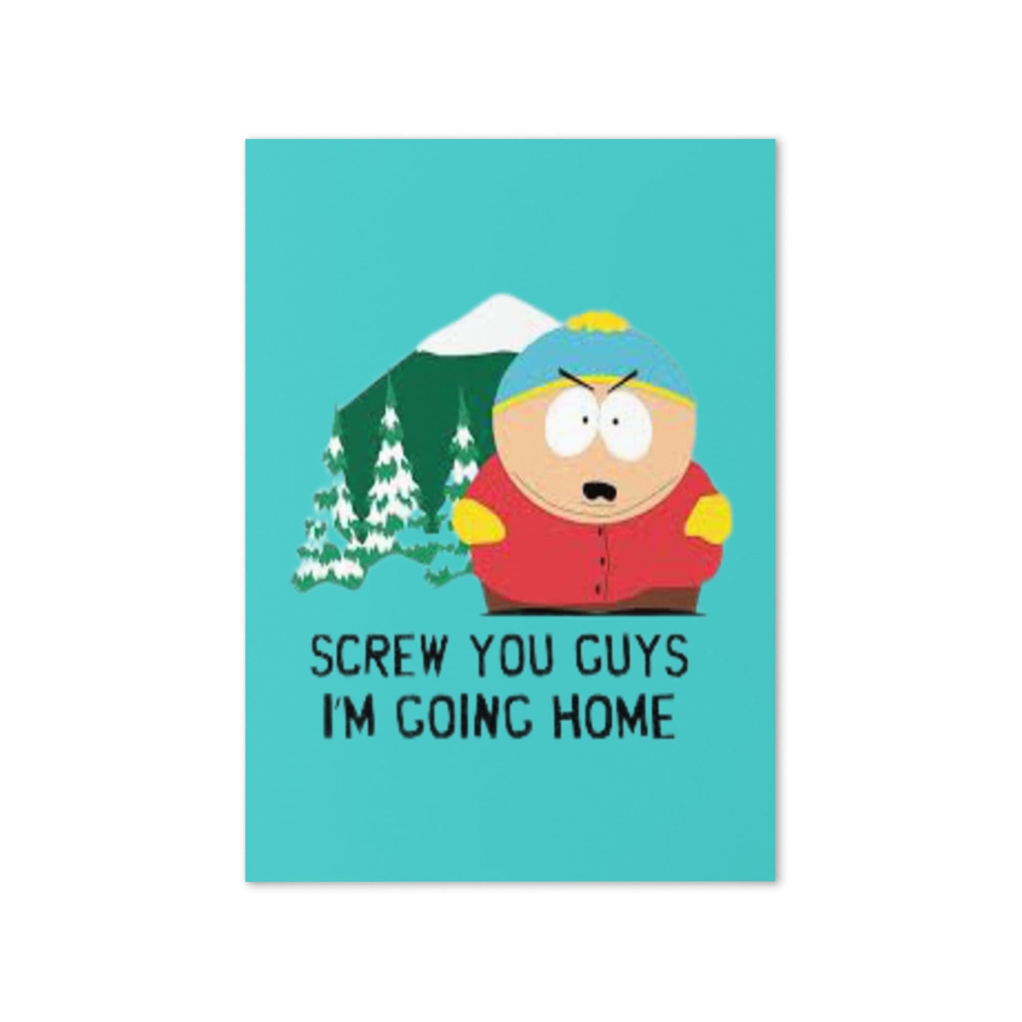 Williamsmugstore southpark eric cartman greeting card,  birthday card for fans of southpark