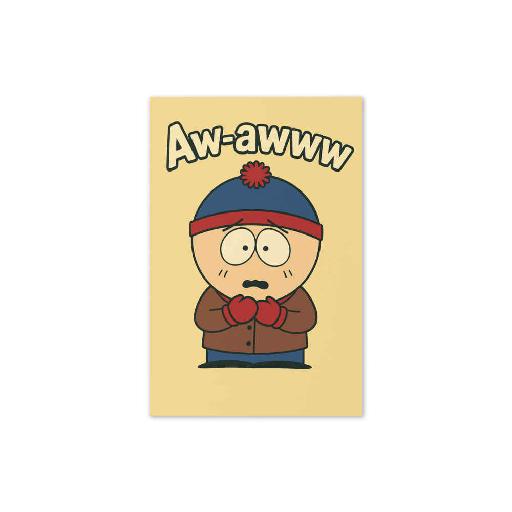 Williamsmugstore southpark stan marsh greeting card, southpark birthday card