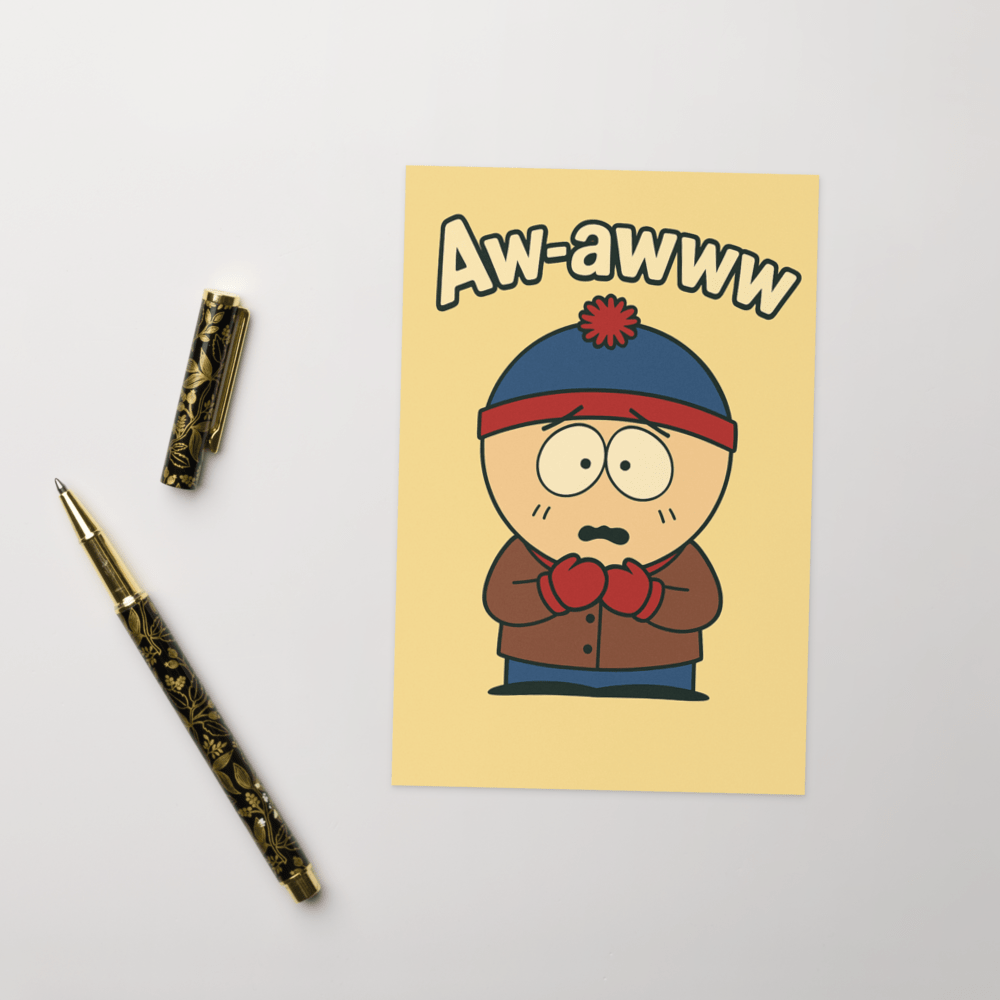 Williamsmugstore southpark stan marsh greeting card, southpark birthday card