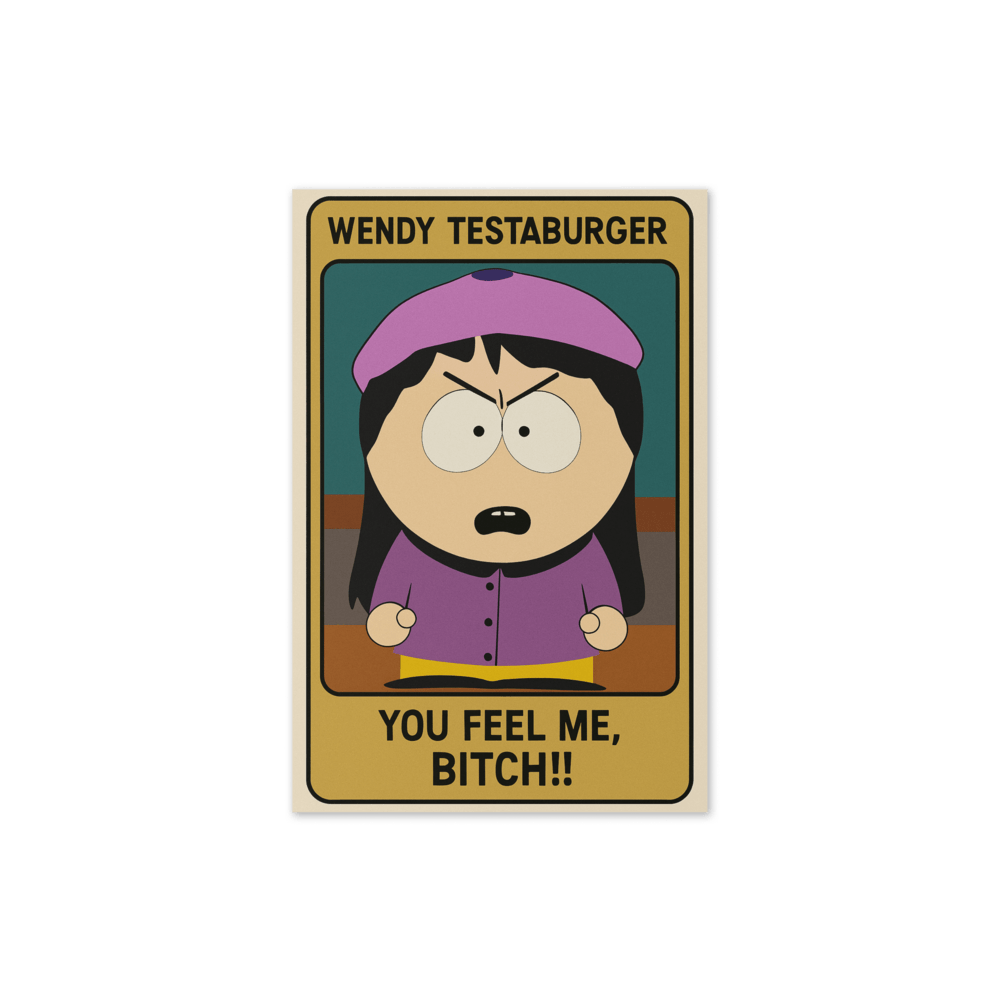 Williamsmugstore southpark wendy tessaburger  birthday card , greeting card for fans of southpark