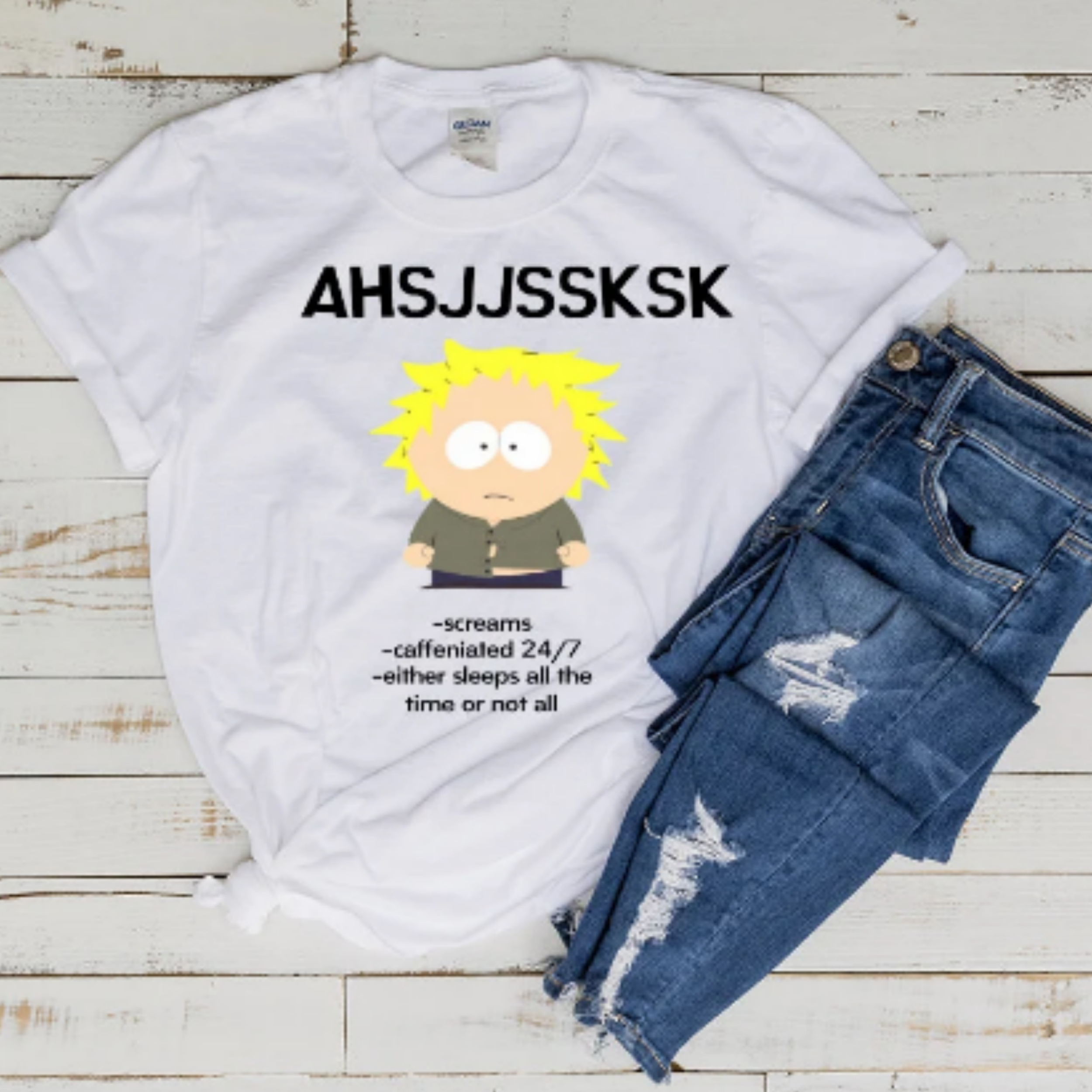 butters  southpark t shirt