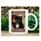 retro black cat ,smoking black cat,Black Cat coffee,