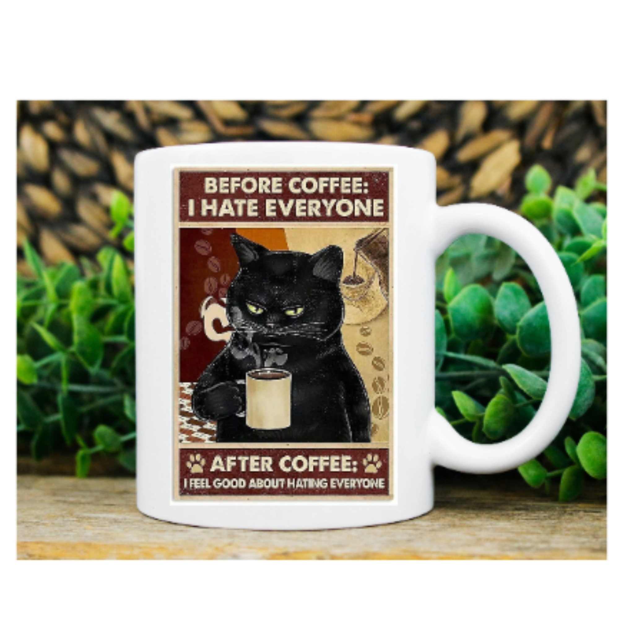 retro black cat ,smoking black cat,Black Cat coffee,