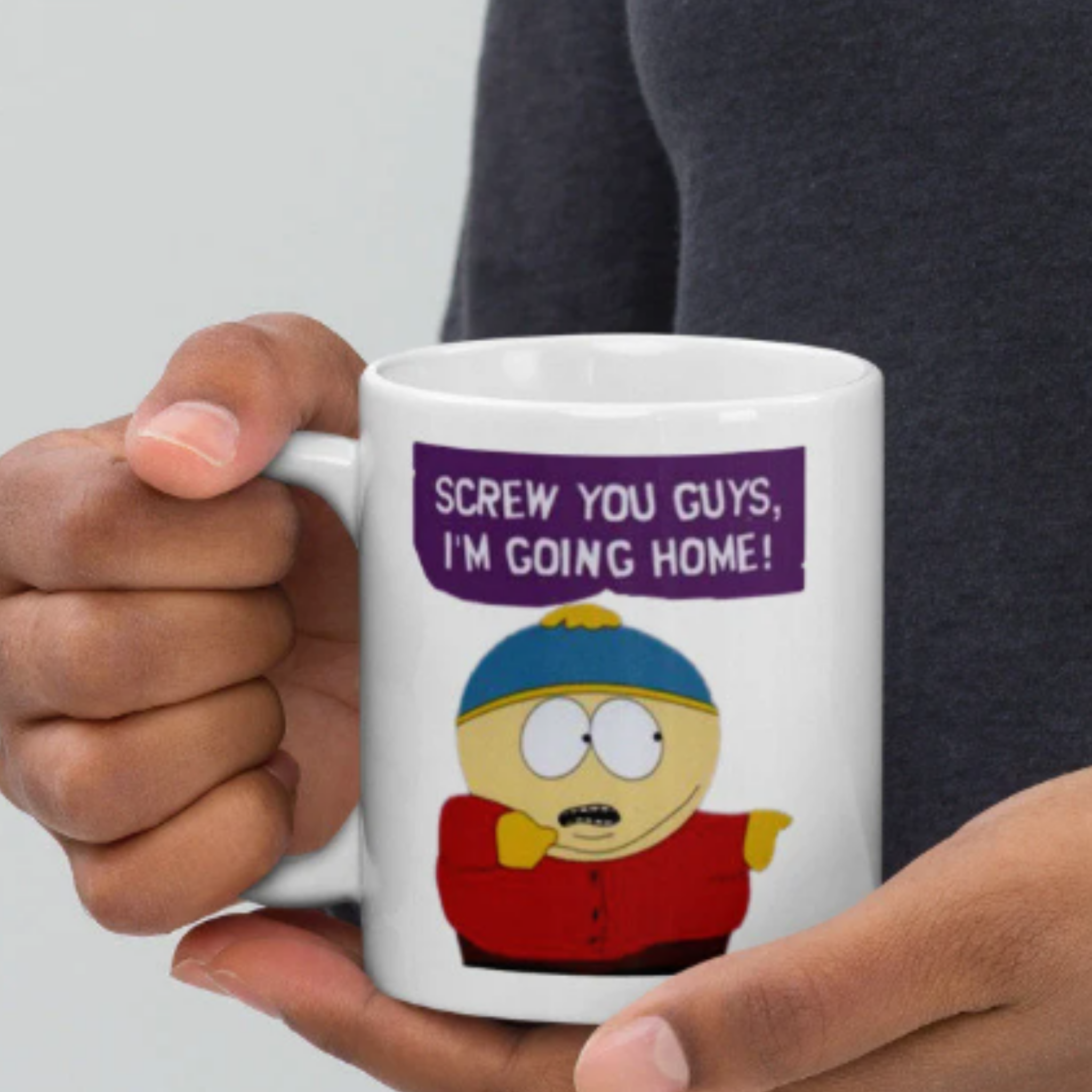 eric cartman-  screw you guys im going home  ,southpark mug gifts