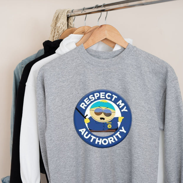 southpark respect my autoritah  sweatshirt,eric cartman