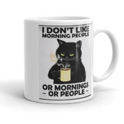 i dont  like morning people cat mug