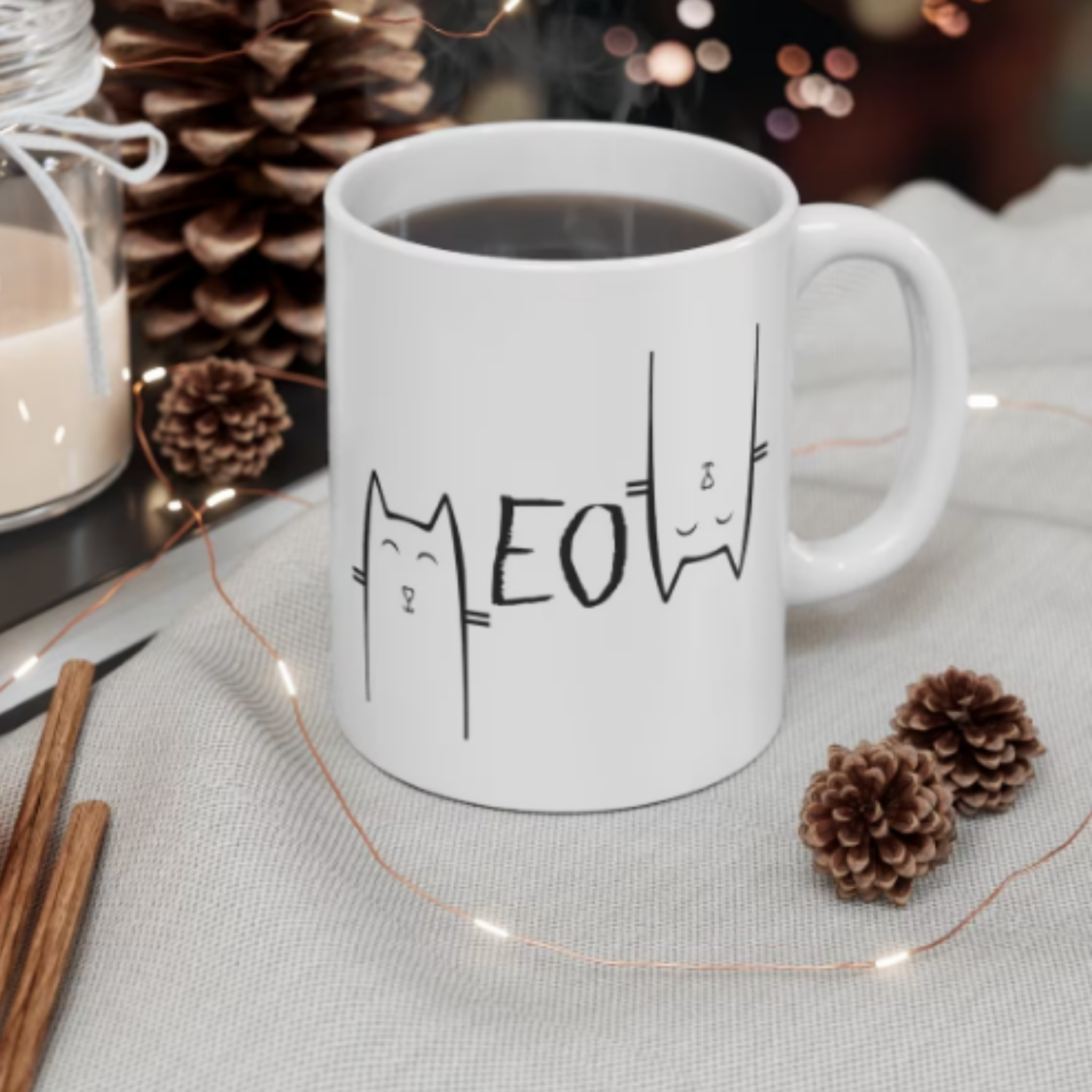 meow cat mug gift