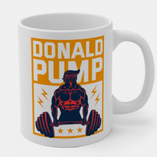 donald pump - coffee gym mug ,